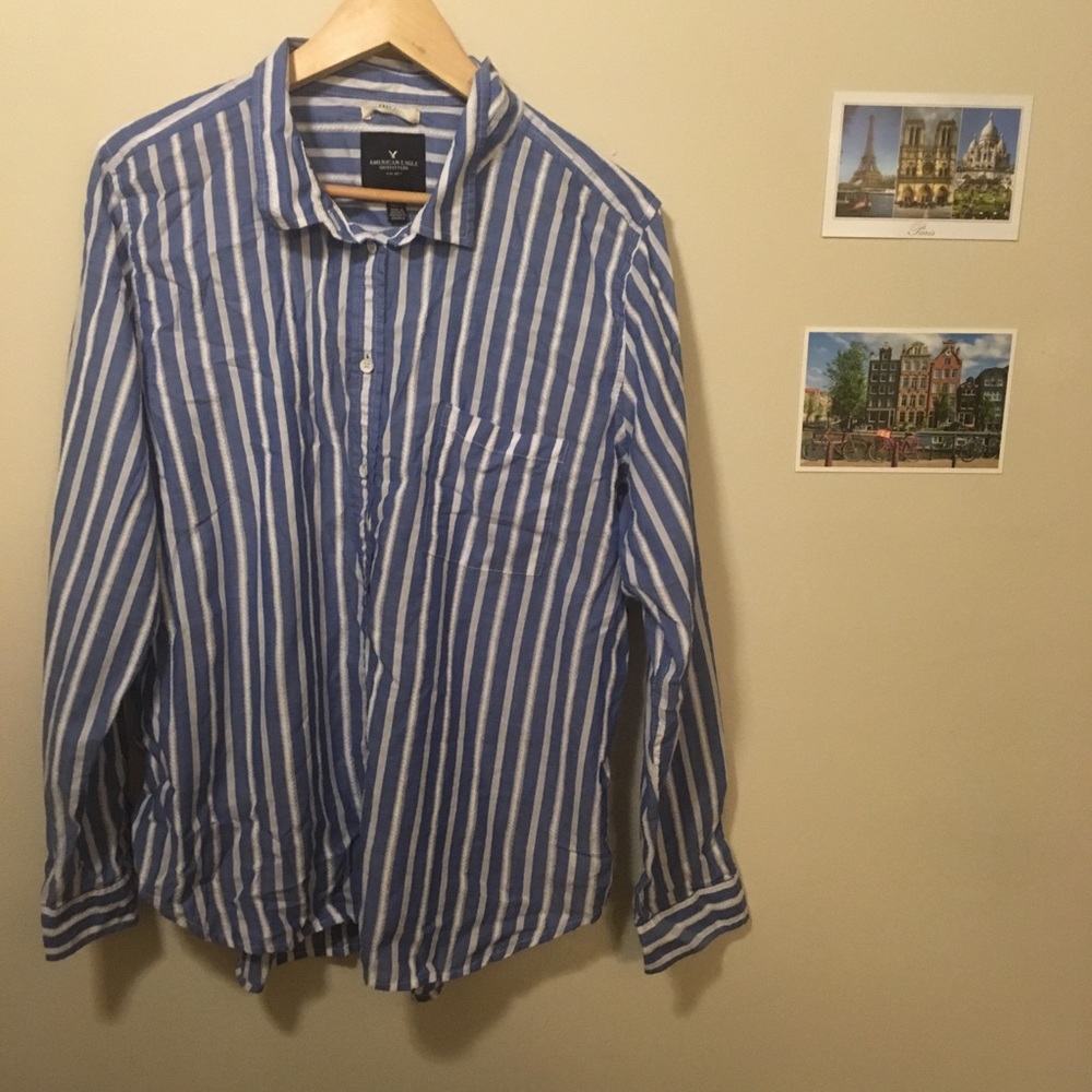 AEO Striped button down